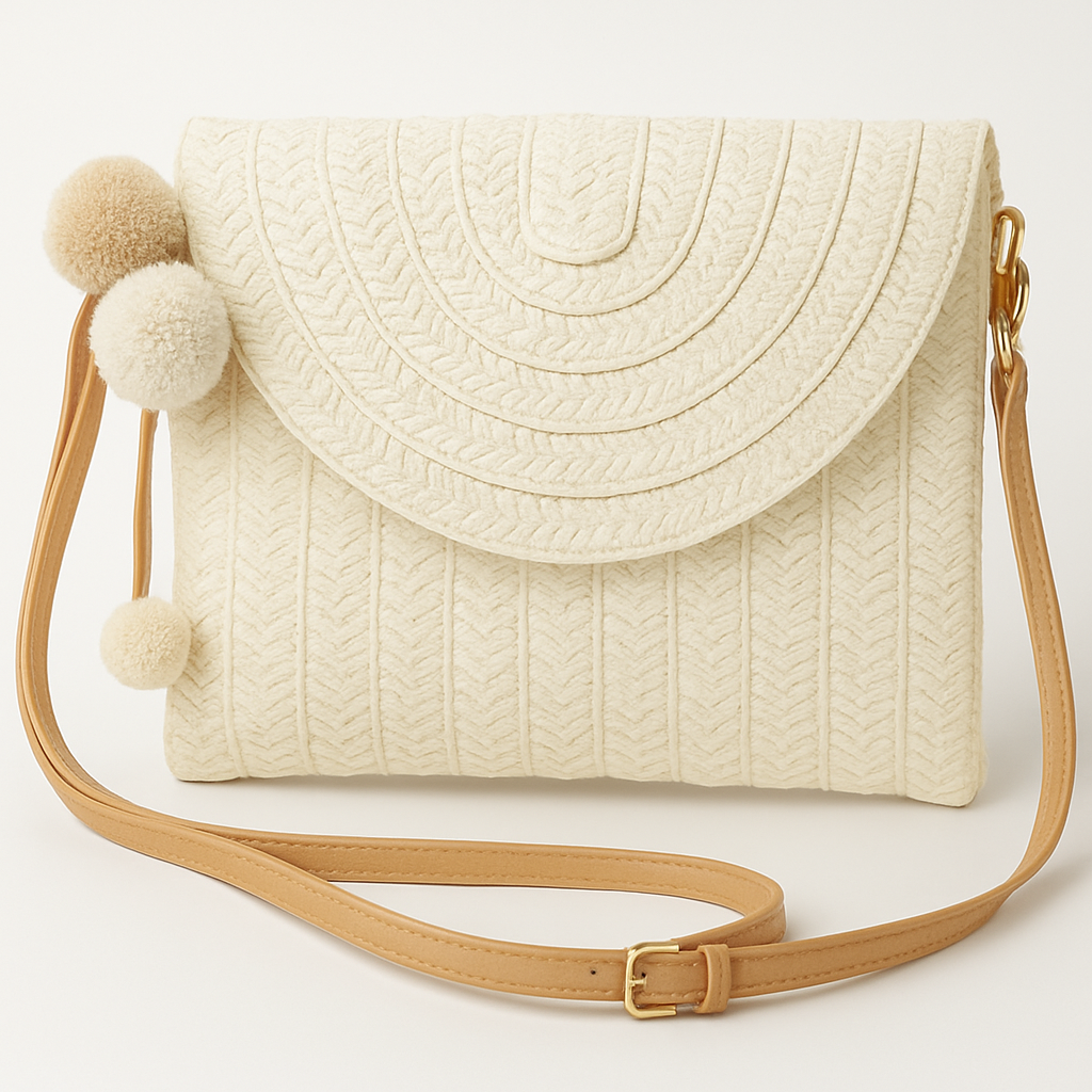 Straw Crossbody Bag Summer Woven Shoulder Purse
