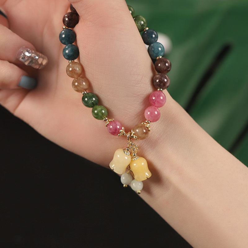 Natural colored tourmaline bracelet