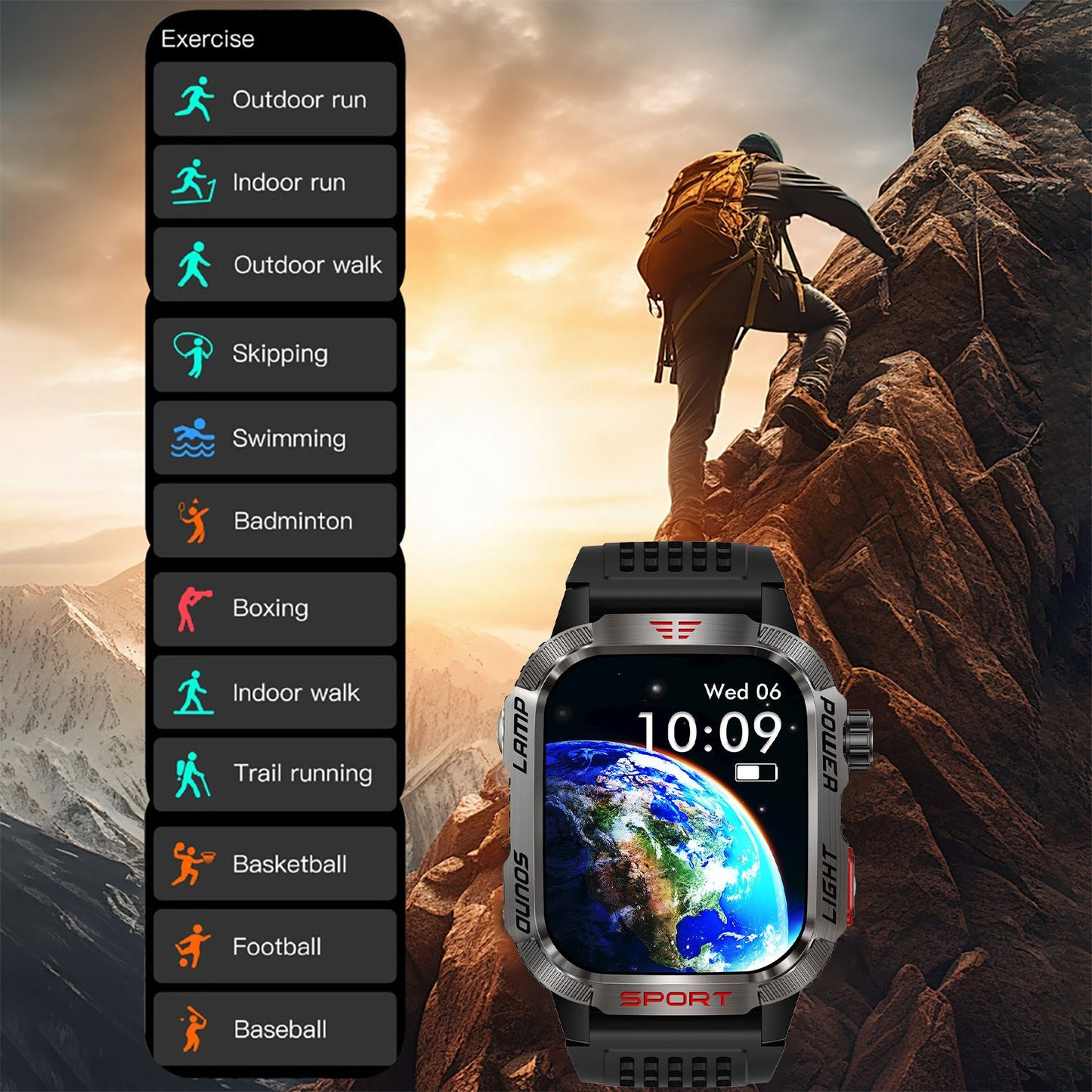 Indestructible Smart Watch Glucose and Fitness Tracking