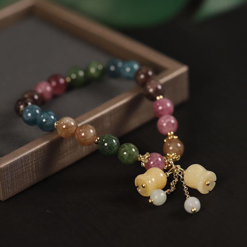 Natural colored tourmaline bracelet