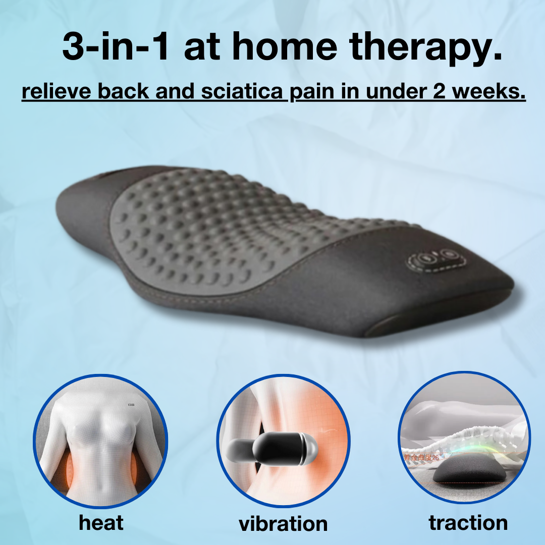 3-IN-1 LUMBAR MASSAGER PILLOW