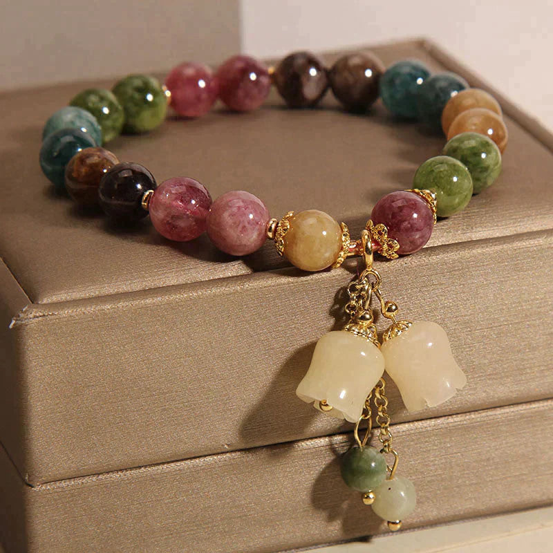 Natural colored tourmaline bracelet