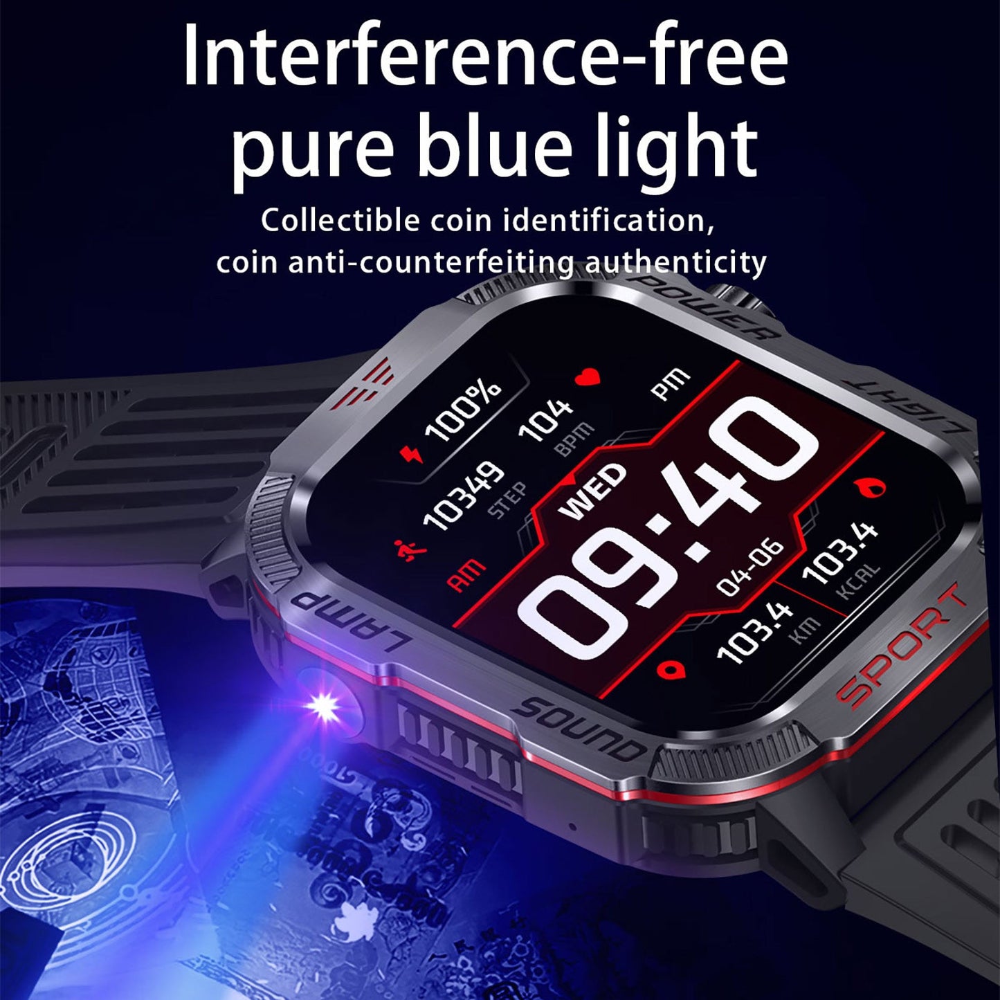 Indestructible Smart Watch Glucose and Fitness Tracking