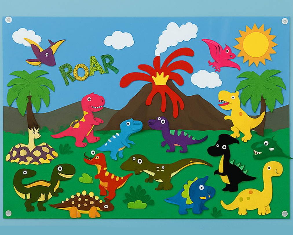 Wall Art Felt Board Zoo Learning Toy