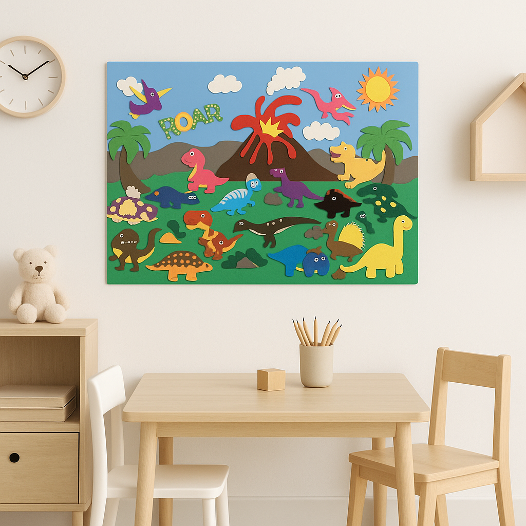 Wall Art Felt Board Zoo Learning Toy