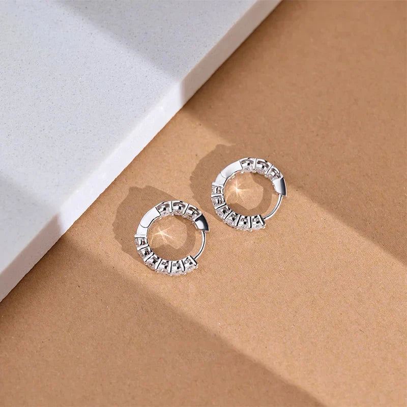 Silver Moissanite Earrings