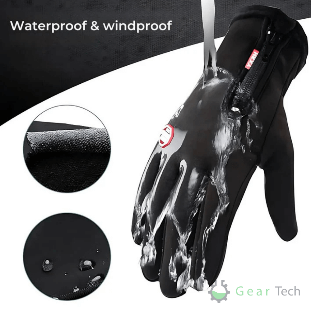 Heated Thermal Waterproof Winter Gloves Black