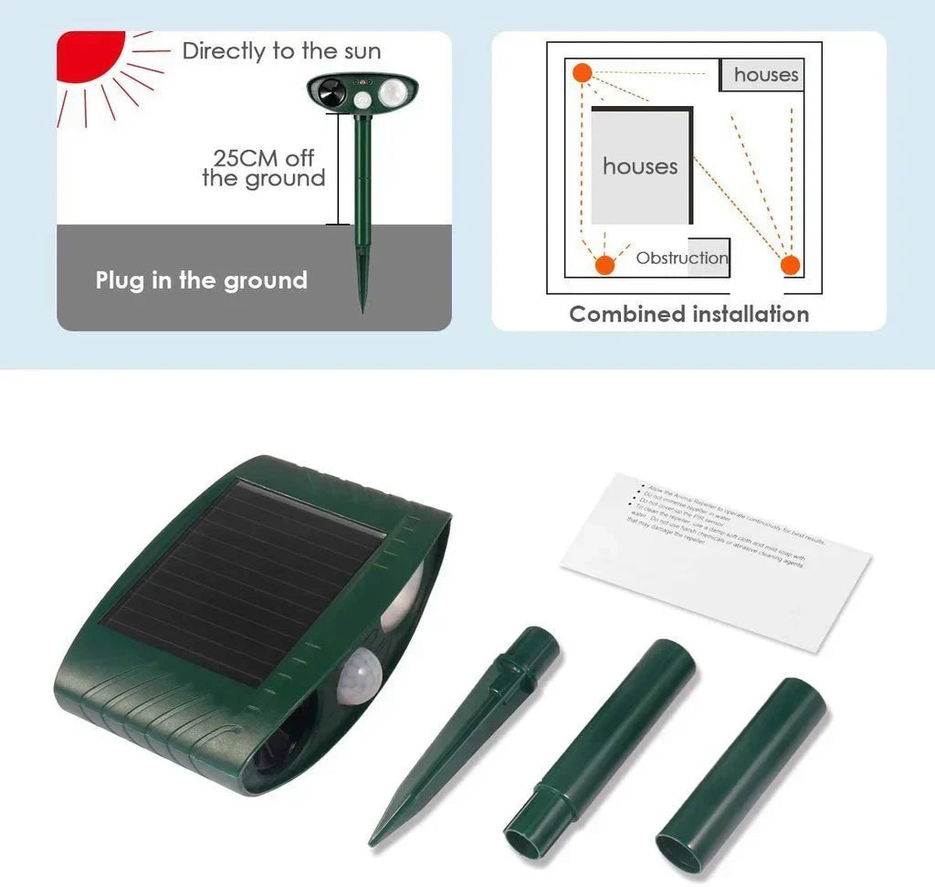 Garden Animal Repeller with Solar Sensor