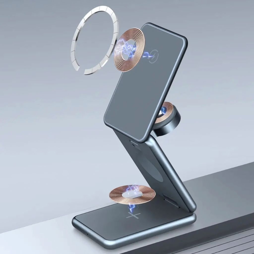 Wireless Phone Charger with Foldable Stand