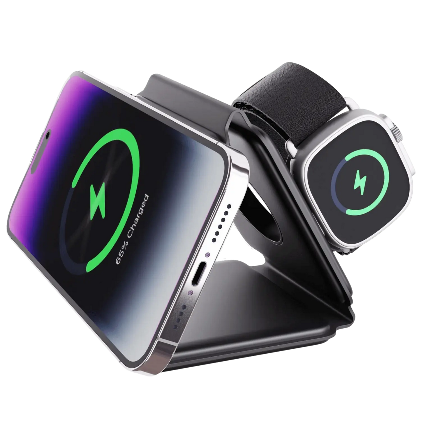 Wireless Charging Pad Foldable Travel Dock