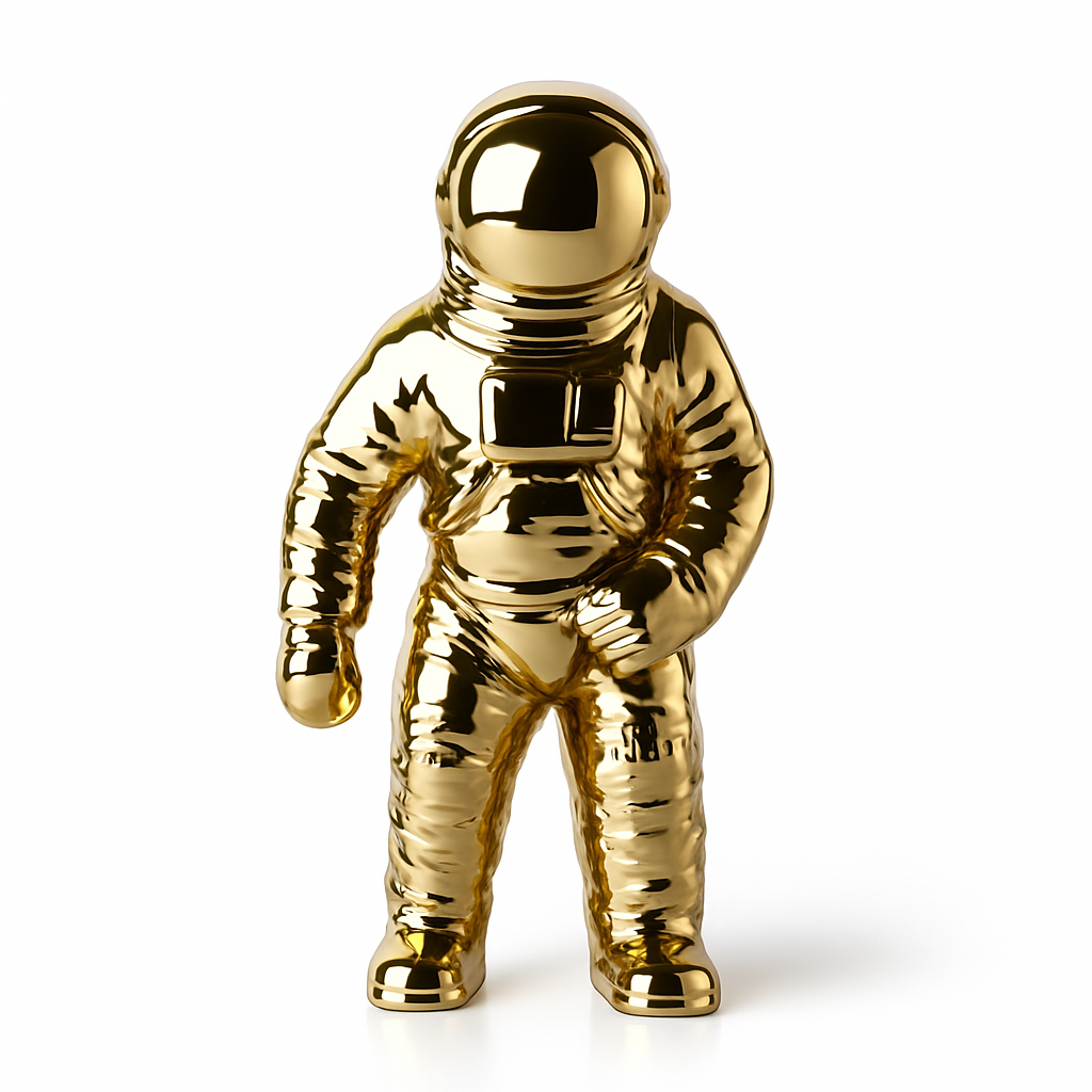 Ceramic Vase Modern Astronaut Space Sculpture
