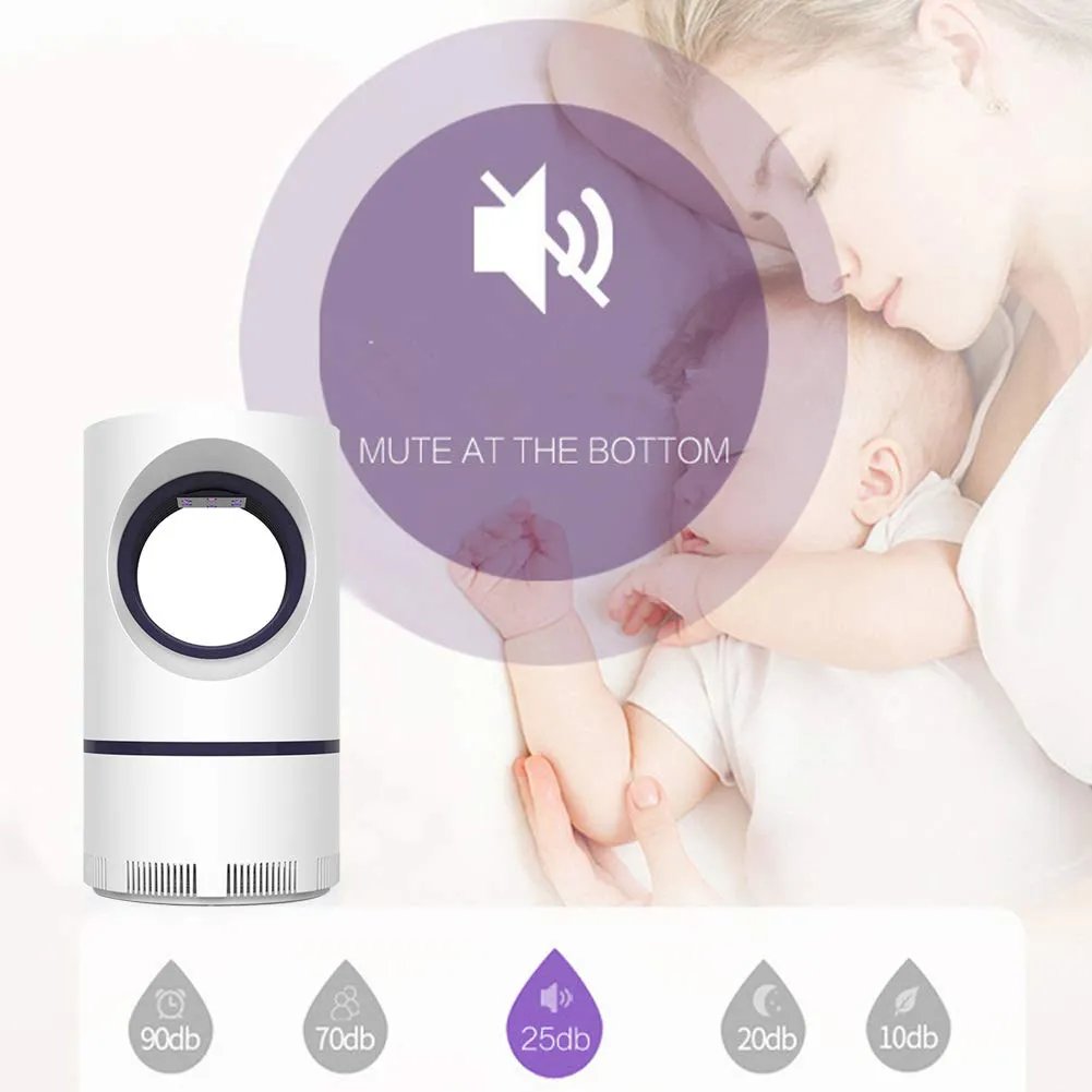 Silent UV Mosquito & Fly Zapper - Chemical-Free Pest Control for Bedrooms & Outdoors