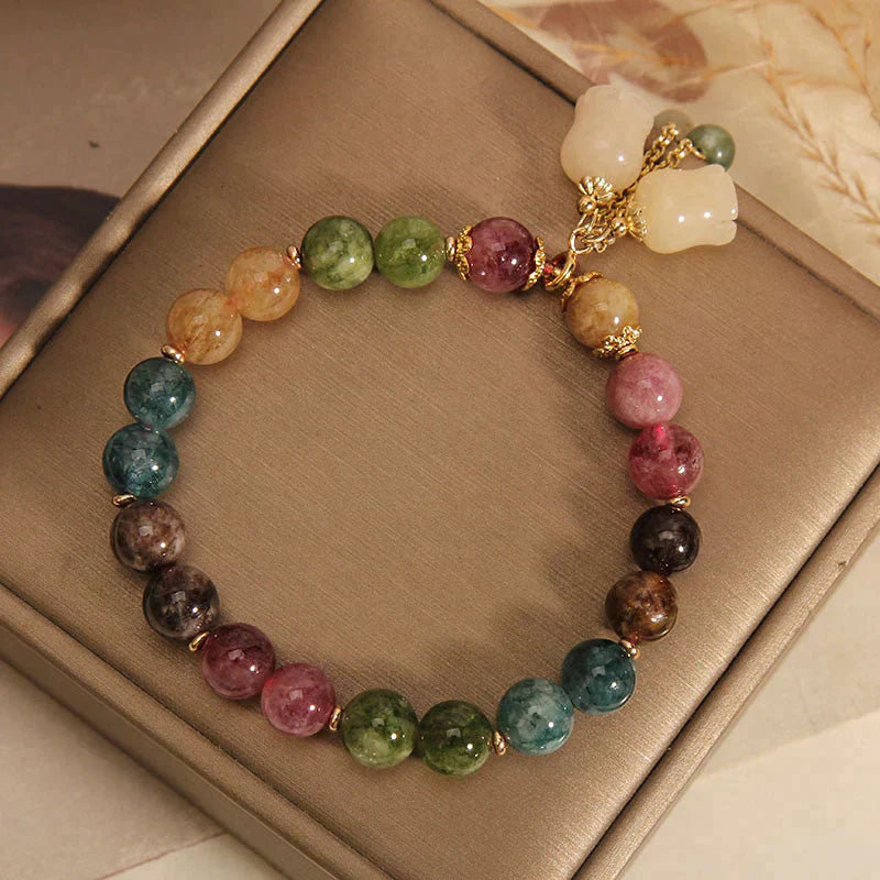 Natural colored tourmaline bracelet