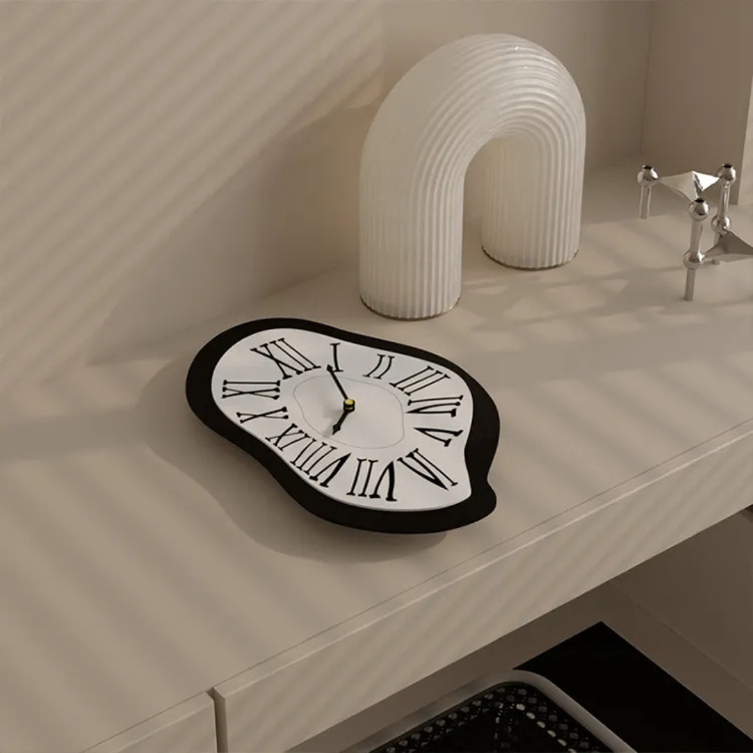 Wall Clock Modern Roman Numerals Art Style