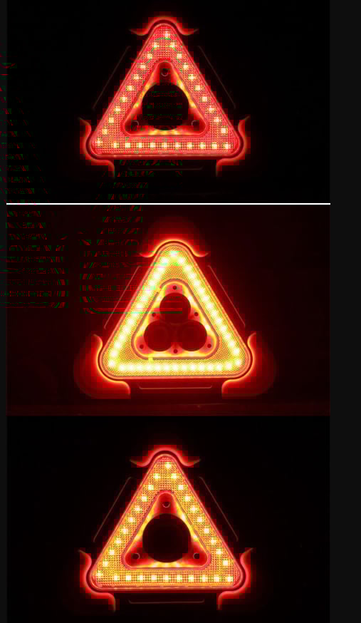 LED Emergency Light Triangle Solar Safety Lamp