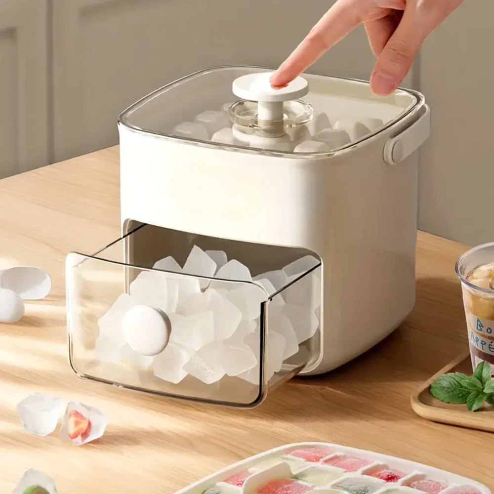 Ice Maker Tray with Storage Large Capacity