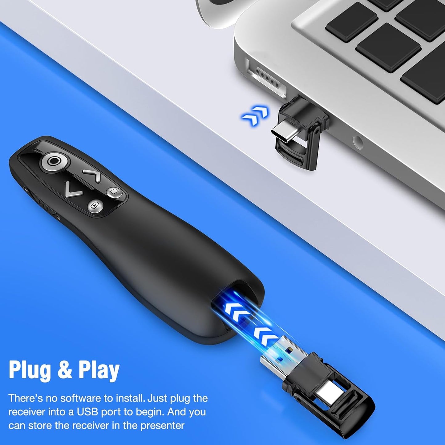 Presentation Remote Wireless USB Laser Clicker