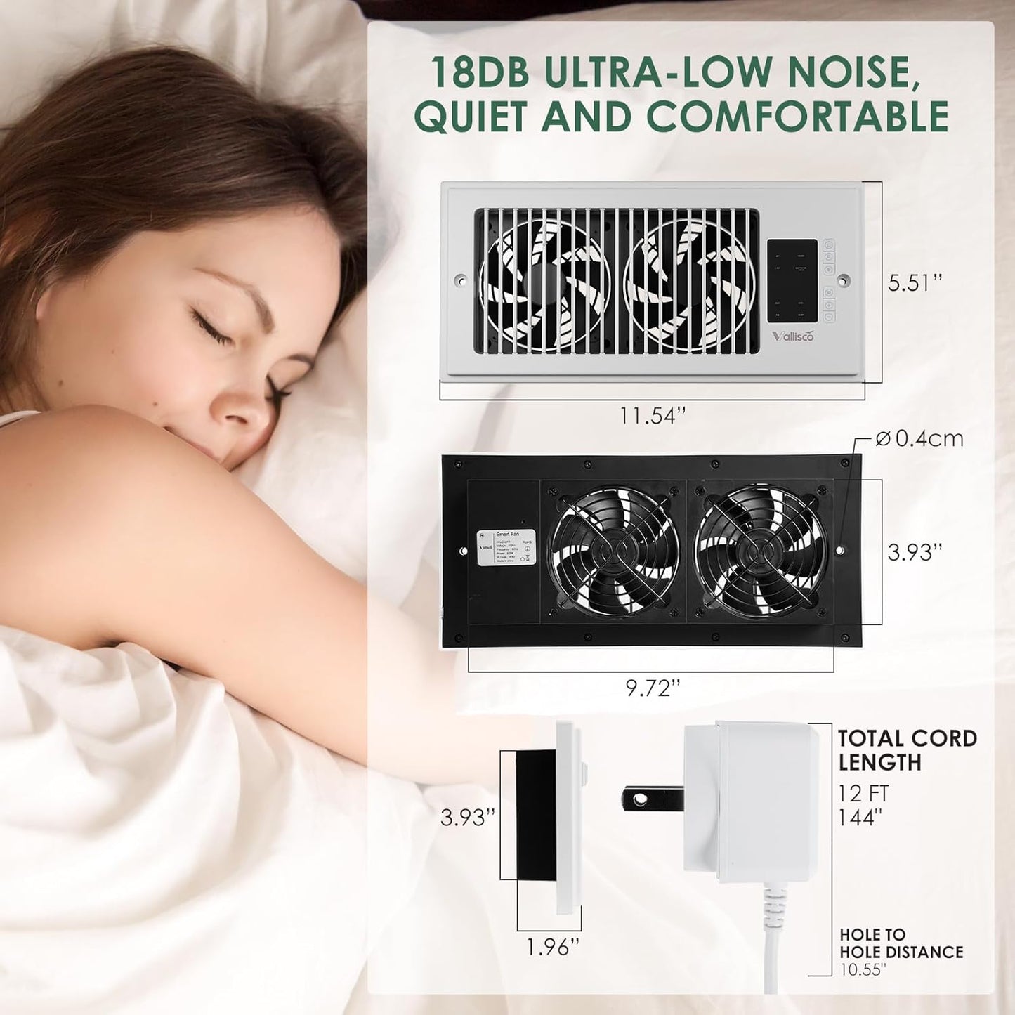Floor Vent Fan Booster with Remote Control