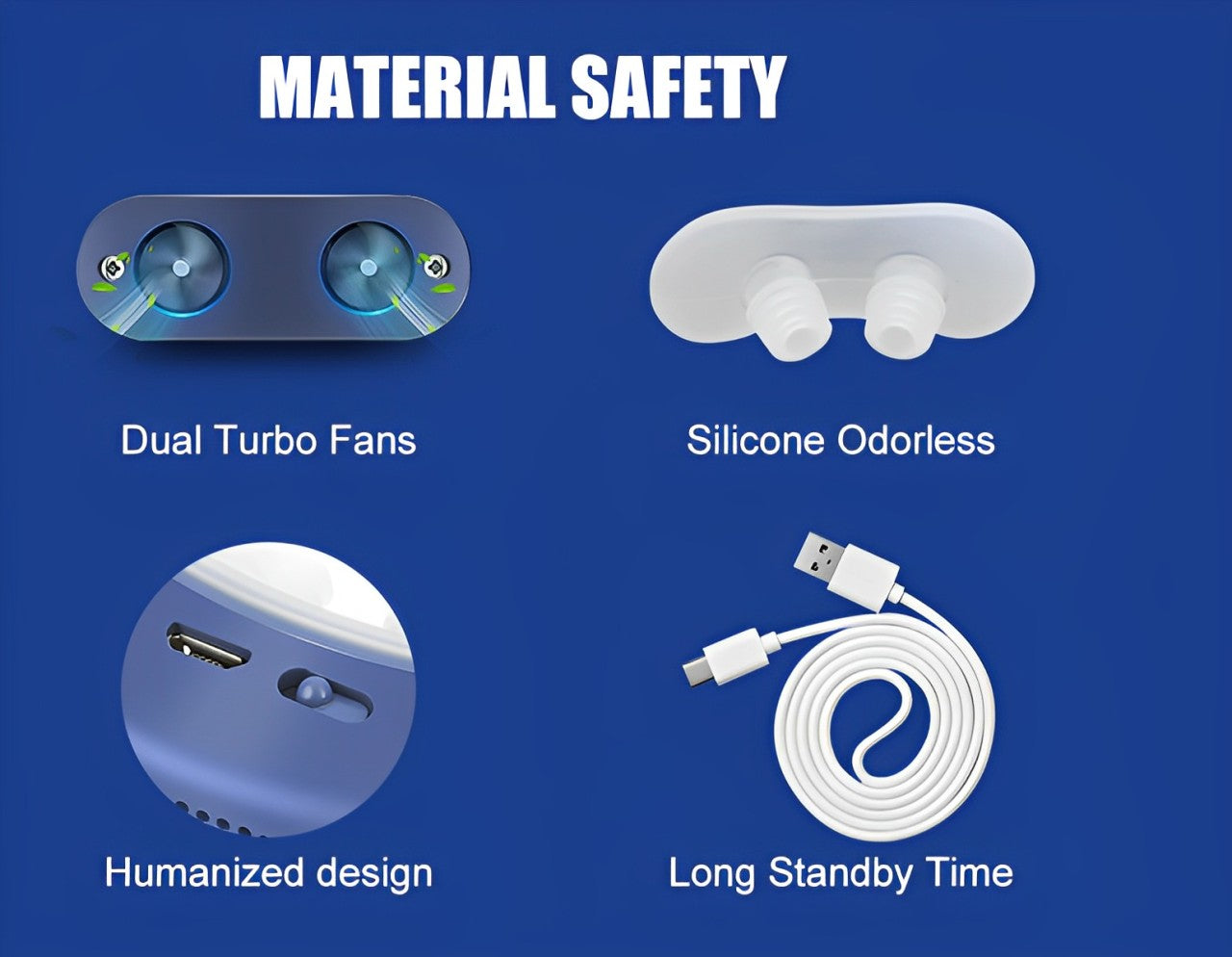 Anti Snoring Device Rechargeable Nasal CPAP Aid