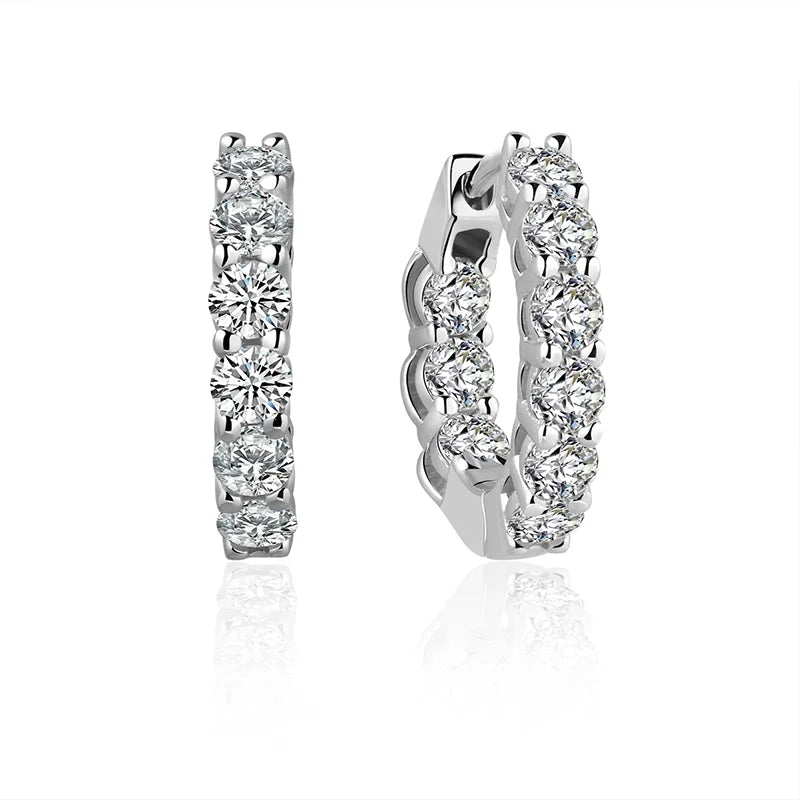 Silver Moissanite Earrings