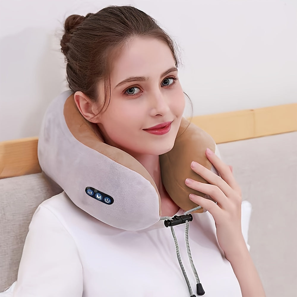 Neck Pillow Memory Foam USB Massage Support