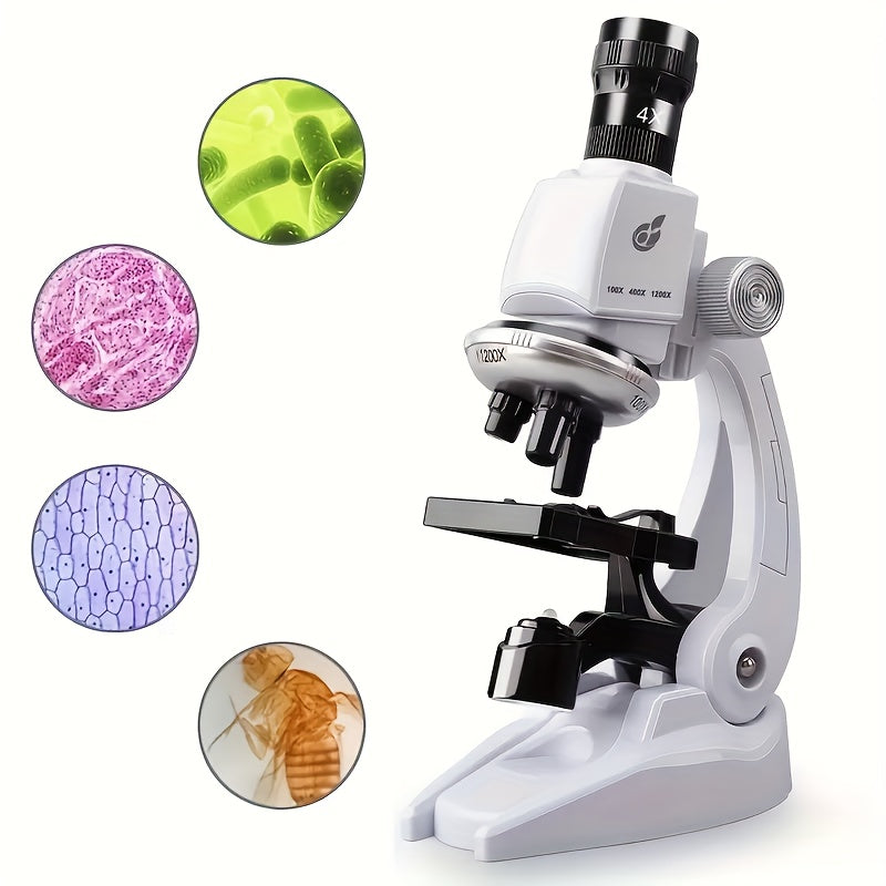Microscope Kit Kids Plastic Educational Toy