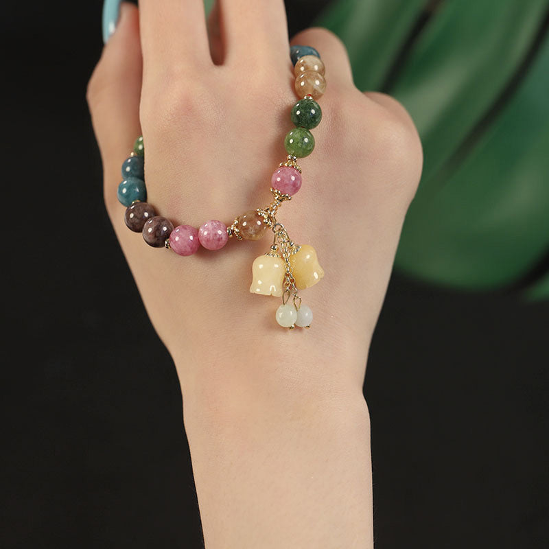 Natural colored tourmaline bracelet