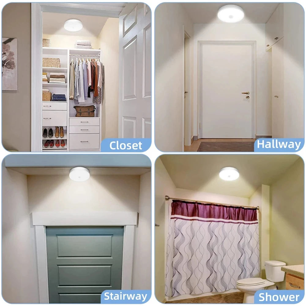 Rechargeable Motion Sensor LED Night Light – USB Lamp for Bedroom, Kitchen, Stairs & Closet