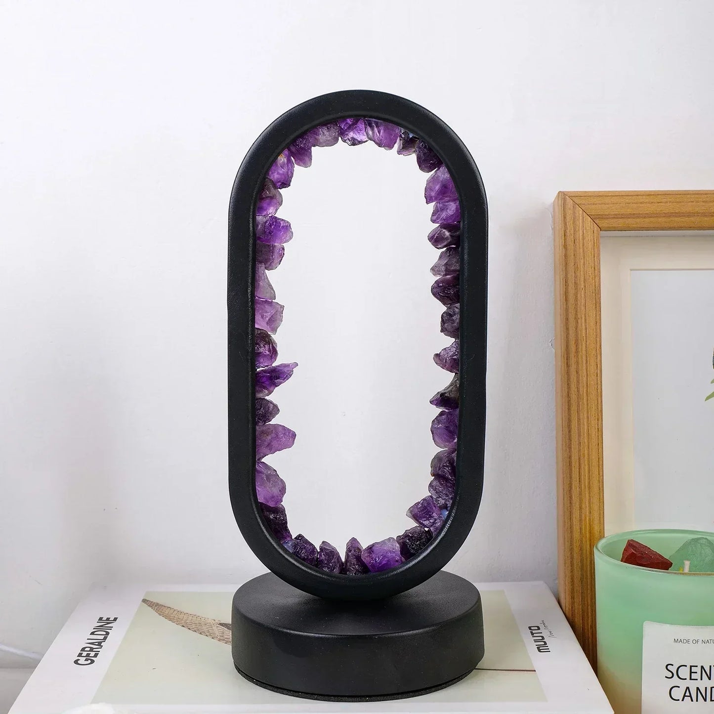 Table lamp with crystal ambient light design