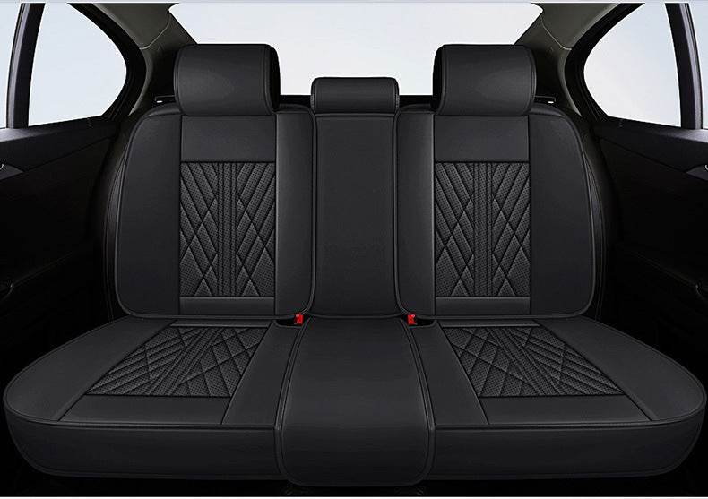 Car Seat Covers Grey Black Leather Waterproof