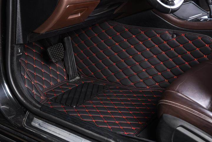 Leather Car Mats Waterproof Quilted Interior Liner