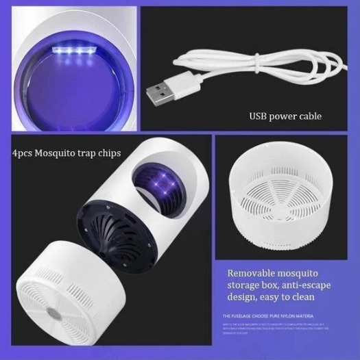 Silent UV Mosquito & Fly Zapper - Chemical-Free Pest Control for Bedrooms & Outdoors