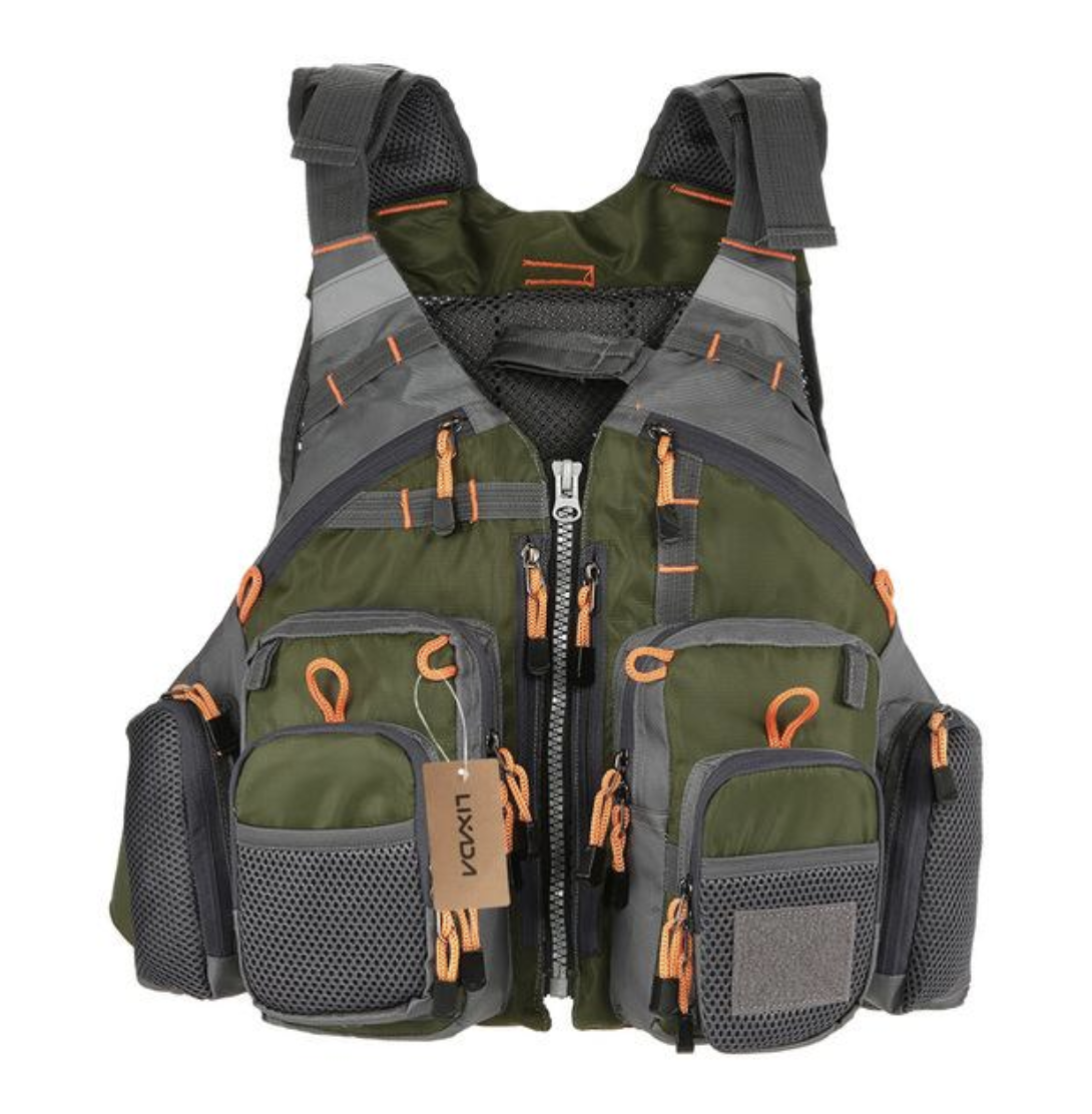 Fishing Life Vest with Multiple Storage Pockets