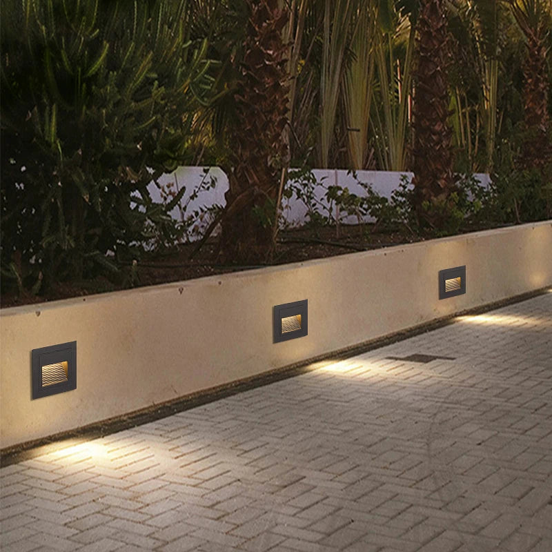 Waterproof IP65 LED Step Lights – Smart Recessed Motion Sensor for Outdoor & Indoor Stair, Pathway, and Wall Lighting