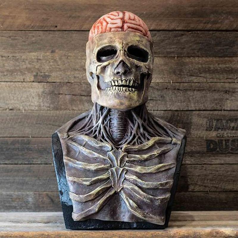 Halloween Skull Mask with Brain Detail