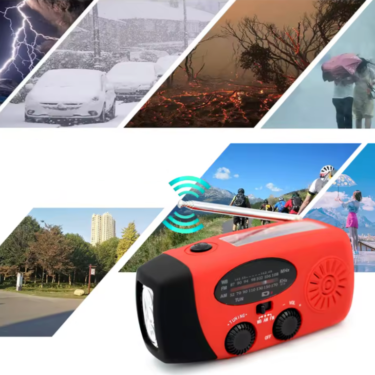 Emergency Radio | Solar Hand Crank Power Hub for Camping