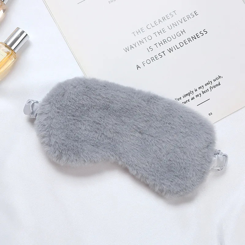 Plush Sleep Mask with Adjustable Strap