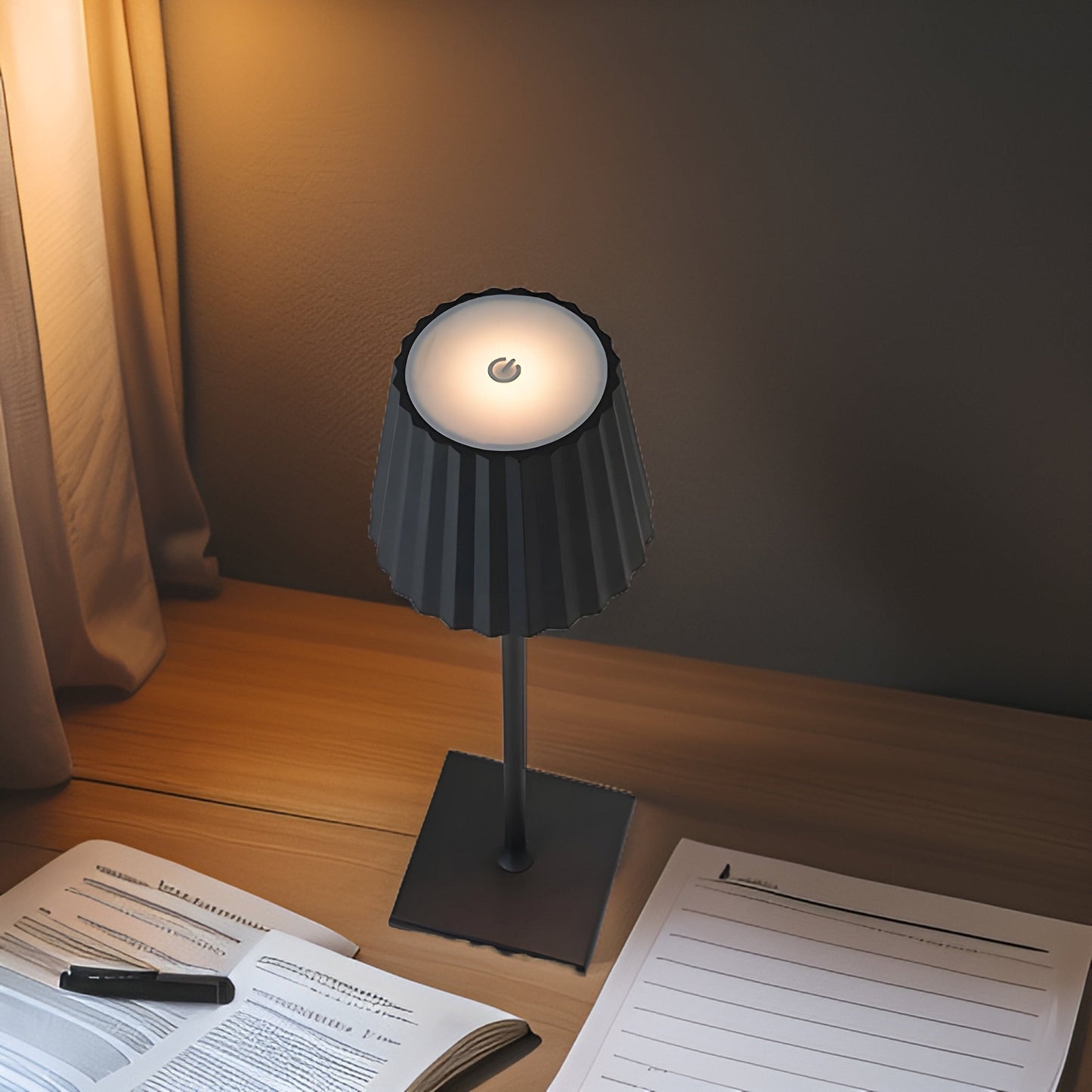 Wireless Table Lamp | Touch Control & USB Charging for Living Room