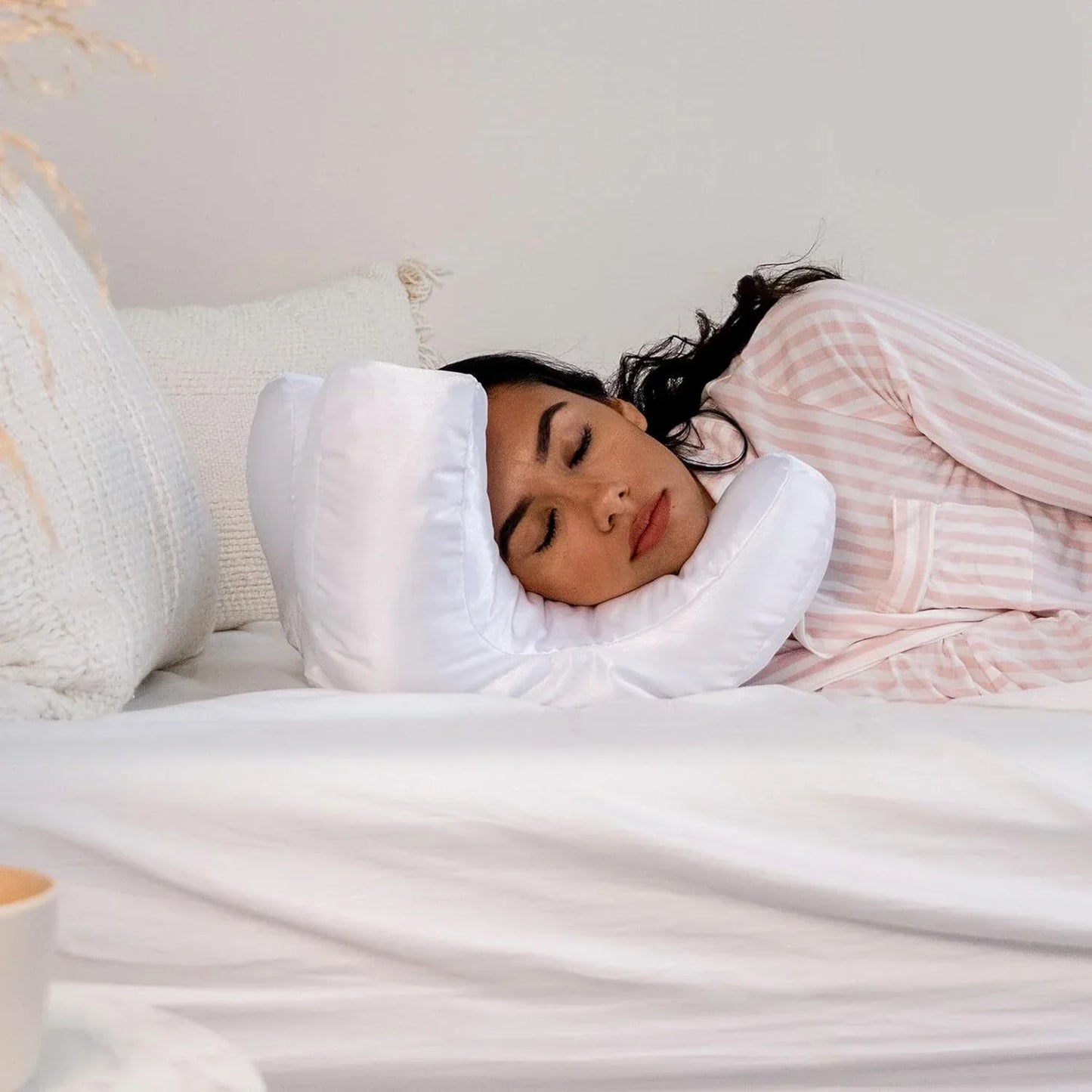 Pillow with Satin Case for Wrinkle-Free Sleep