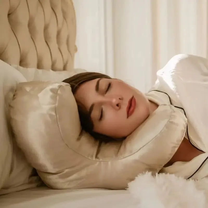 Pillow with Satin Case for Wrinkle-Free Sleep