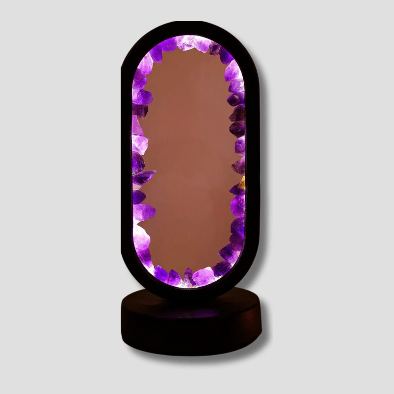 Table lamp with crystal ambient light design
