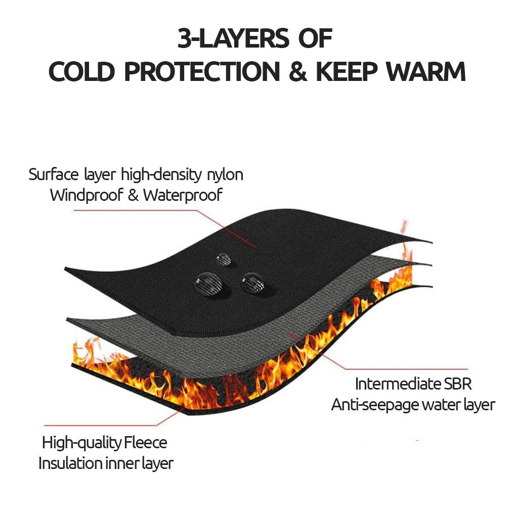 Heated Thermal Waterproof Winter Gloves Black