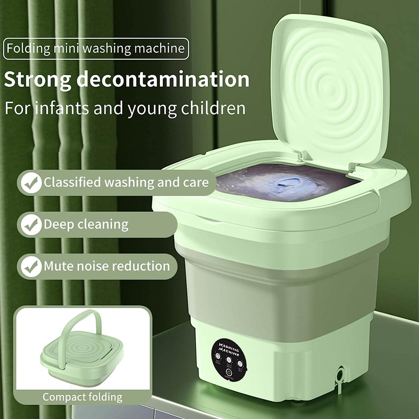 Washing Machine Portable Foldable Mini Laundry Bin