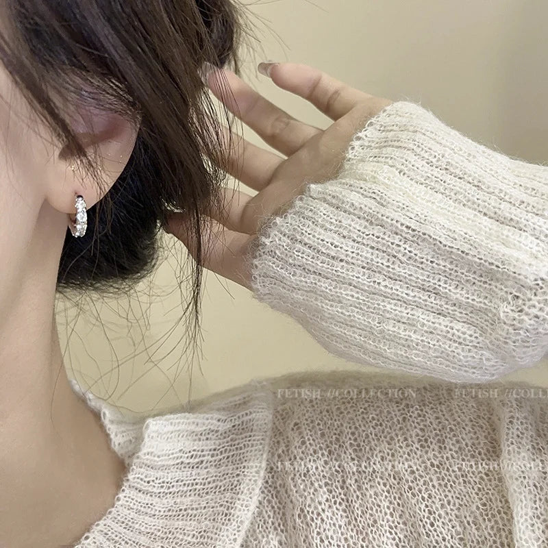 Silver Moissanite Earrings
