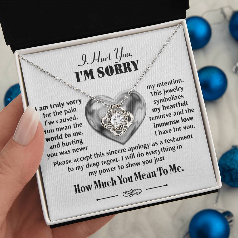 Sorry - Sincere Apology - Love Knot Necklace