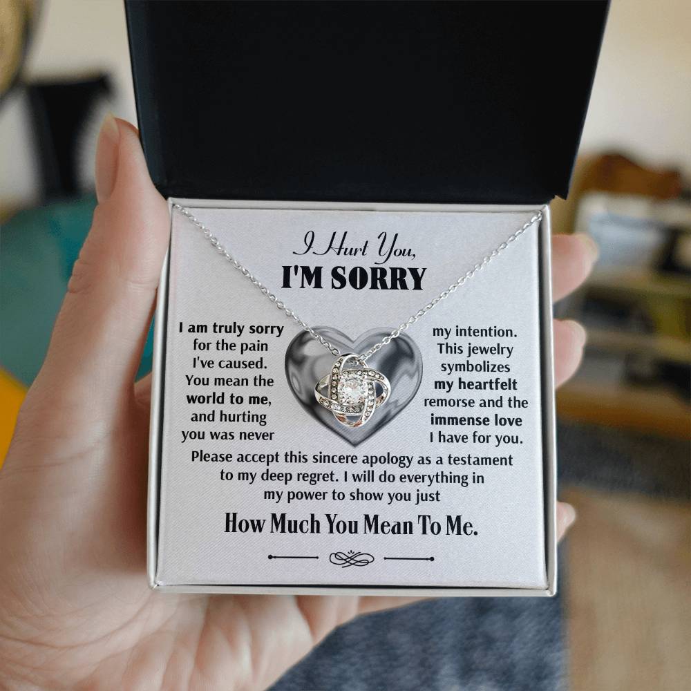 Sorry - Sincere Apology - Love Knot Necklace