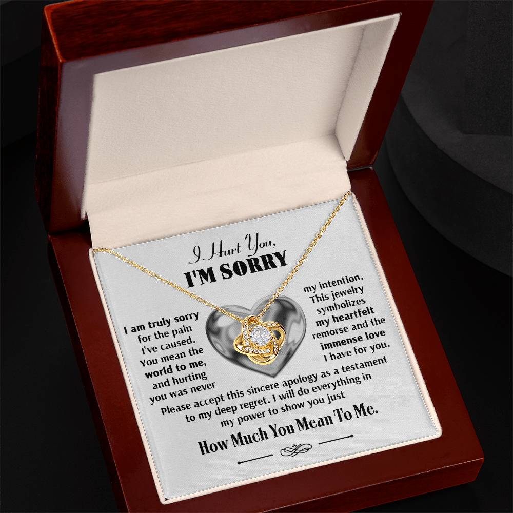 Sorry - Sincere Apology - Love Knot Necklace