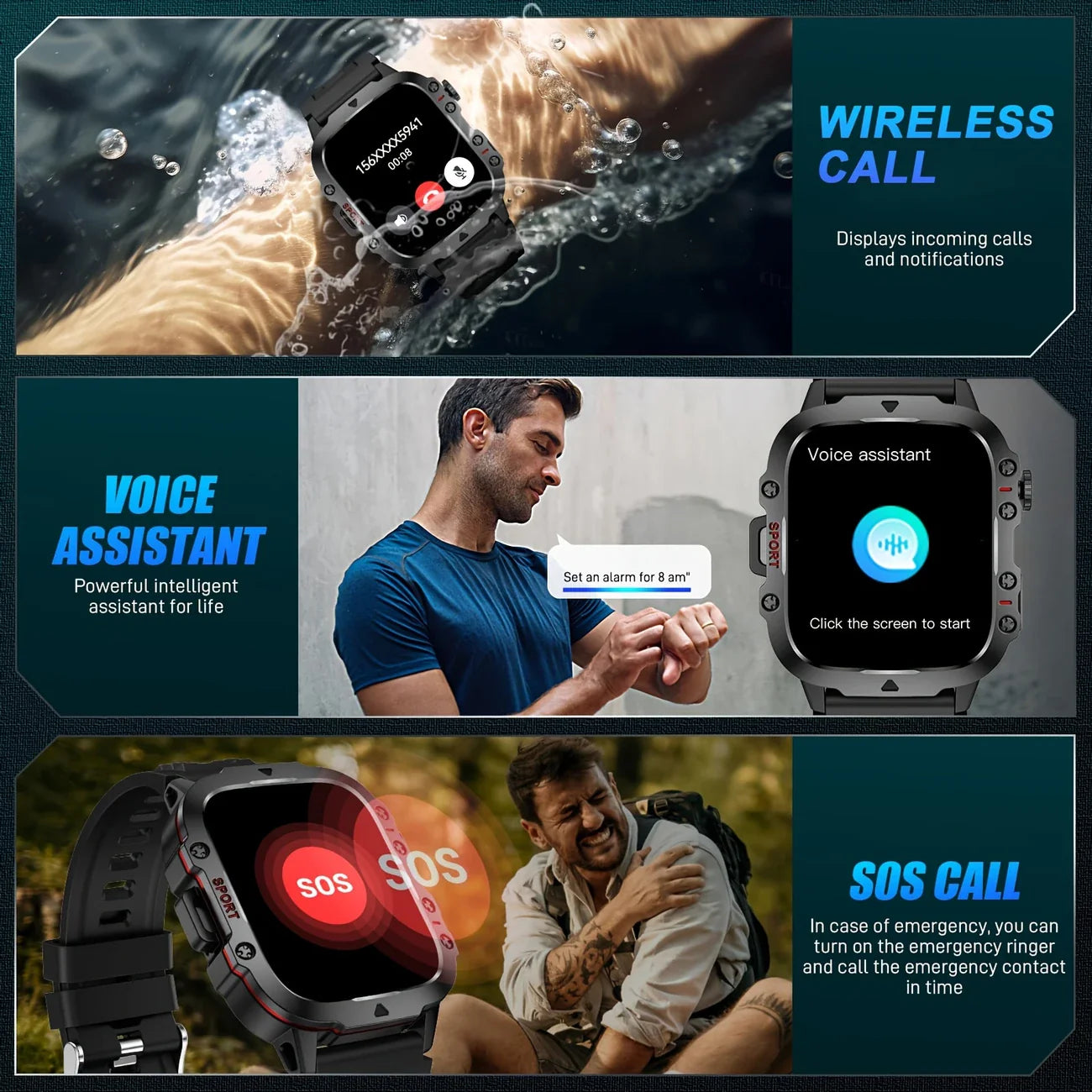Indestructible Smart Watch Glucose and Fitness Tracking