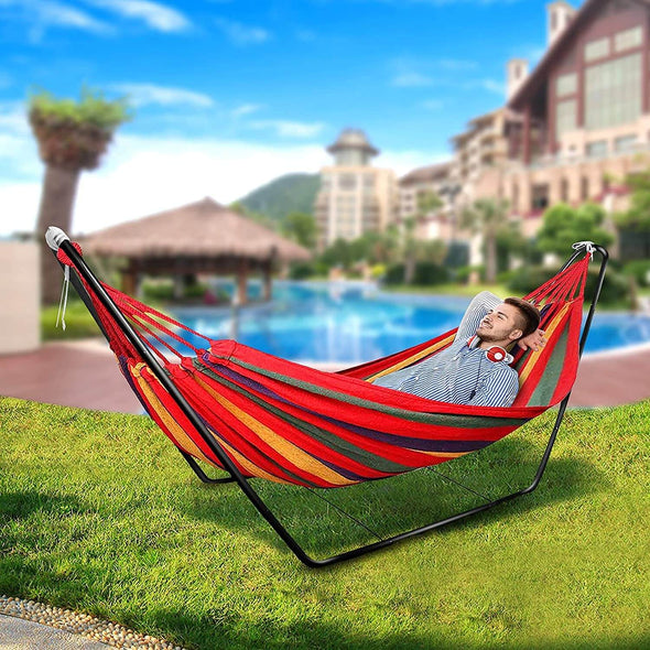 Hammock Cotton Canvas Garden Outdoor Hanging Bed