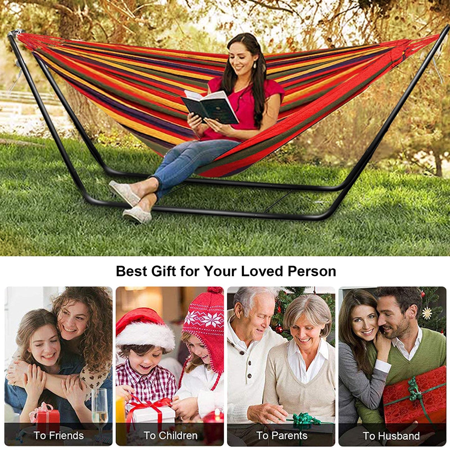 Hammock Cotton Canvas Garden Outdoor Hanging Bed